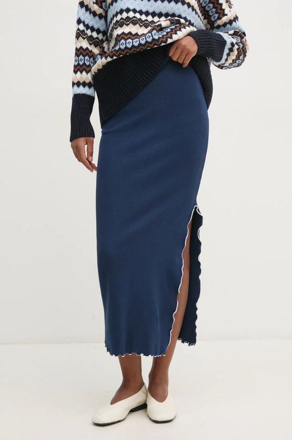 Rotate Suknja Rotate boja: tamno plava, maxi, ravna, 1133811725