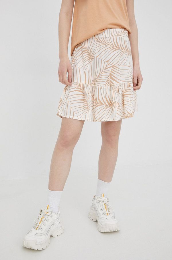 Roxy Suknja Roxy boja: bež, mini, širi se prema dolje