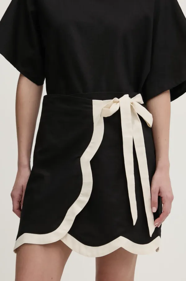 Never Fully Dressed Suknja s dodatkom lana Never Fully Dressed boja: crna, mini, pencil, NFDSK641