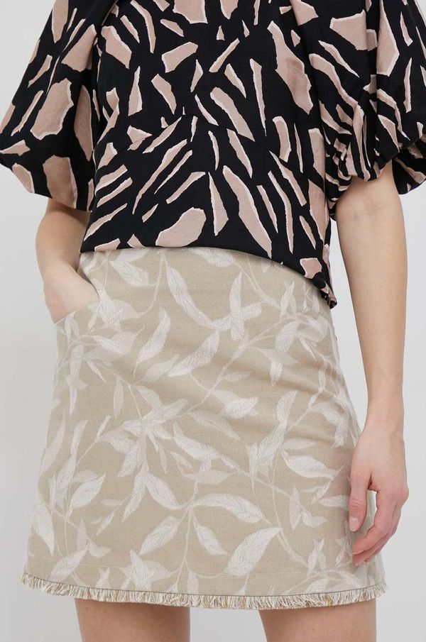 Pennyblack Suknja s dodatkom lana Pennyblack boja: bež, mini, ravna