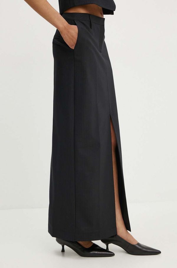 Herskind Suknja s primjesom vune Herskind Nina boja: tamno plava, midi, ravna, 5215134