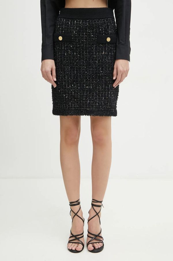 Karl Lagerfeld Suknja s primjesom vune Karl Lagerfeld boja: crna, mini, pencil, A1W12030