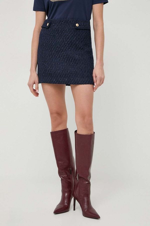 MICHAEL Michael Kors Suknja s primjesom vune MICHAEL Michael Kors boja: tamno plava, mini, širi se prema dolje