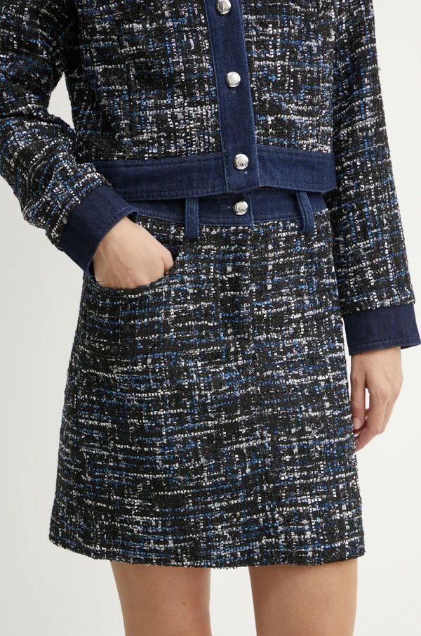 Morgan Suknja s primjesom vune Morgan JCLAR boja: tamno plava, mini, ravna, JCLAR
