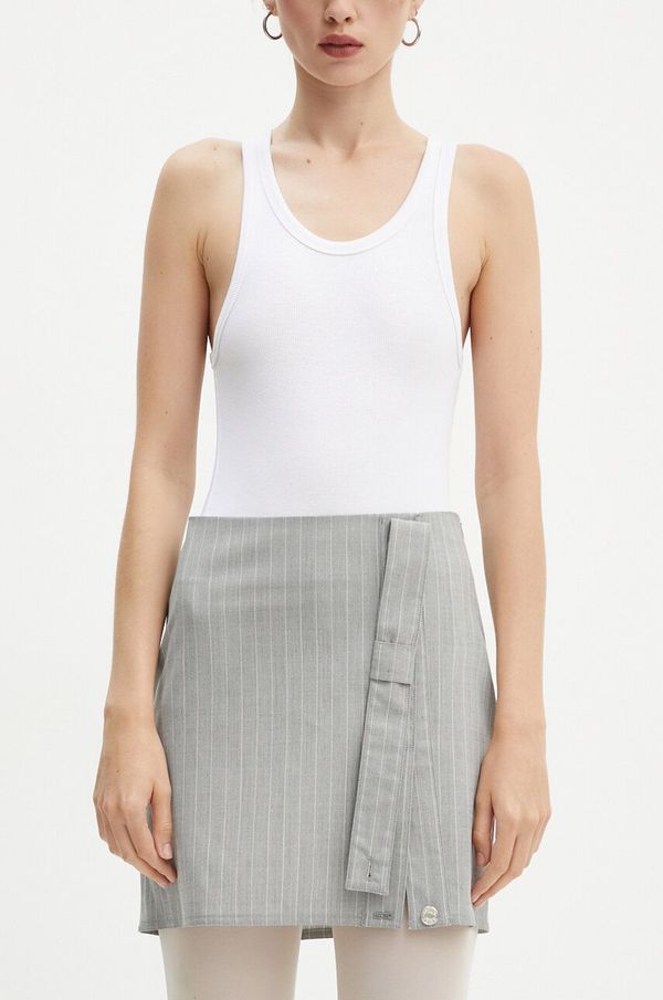 Moschino Jeans Suknja s primjesom vune Moschino Jeans boja: siva, mini, ravna, A0105 8725