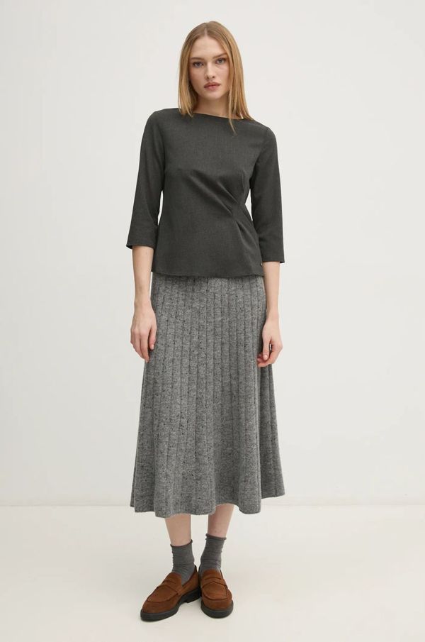 Pedro del Hierro Suknja s primjesom vune Pedro del Hierro boja: siva, midi, širi se prema dolje, 7598314