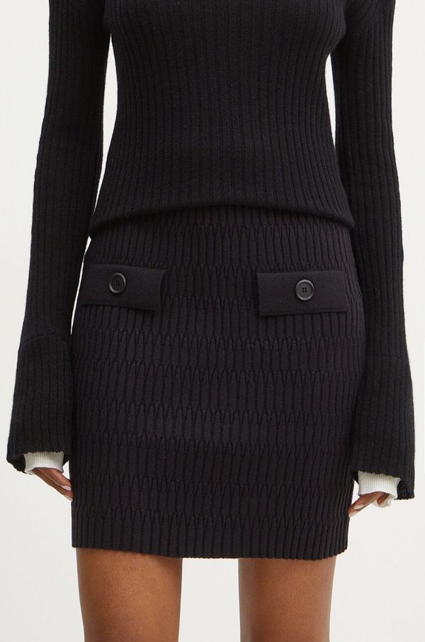 Pinko Suknja s primjesom vune Pinko boja: crna, mini, pencil, 104362 A27J