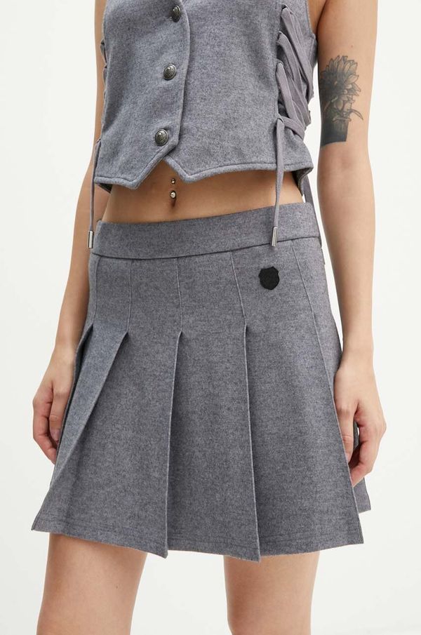 The Kooples Suknja s primjesom vune The Kooples boja: siva, mini, širi se prema dolje, FJUP29022K