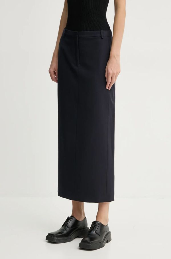 Theory Suknja s primjesom vune Theory boja: tamno plava, midi, pencil, O0801304