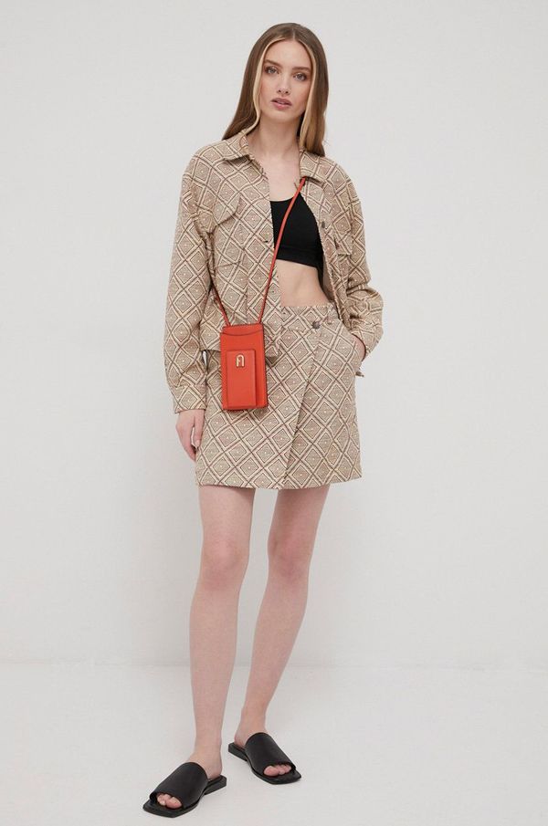 Samsoe Samsoe Suknja Samsoe Samsoe boja: zelena, mini, ravna