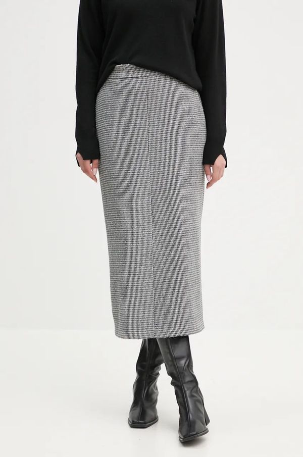 Sandro Ferrone Suknja Sandro Ferrone boja: siva, midi, ravna, SFS18YBEALLAN