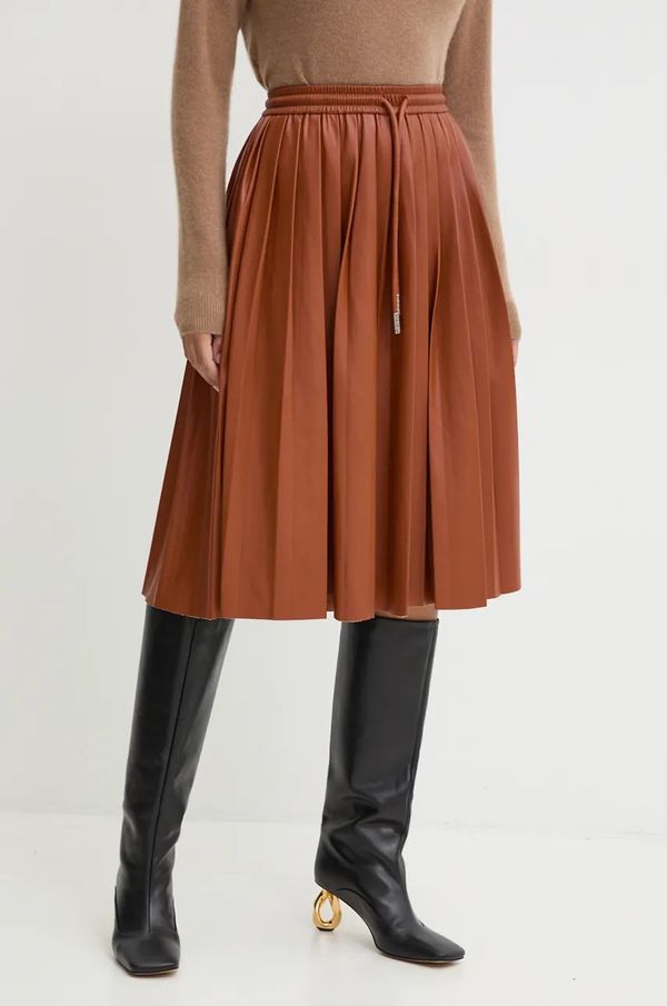 Silvian Heach Suknja Silvian Heach KRINI boja: smeđa, midi, širi se prema dolje, GPA24052GO