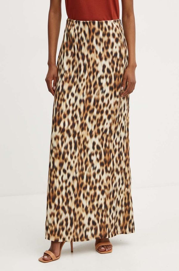 Silvian Heach Suknja Silvian Heach SACHE boja: smeđa, maxi, širi se prema dolje, GPA24141GO