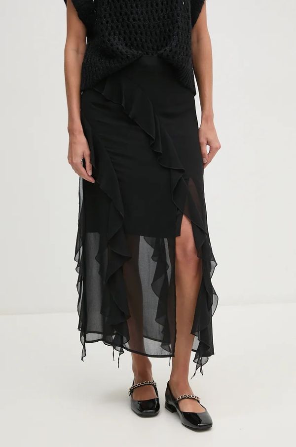 Sisley Suknja Sisley boja: crna, maxi, širi se prema dolje, 4T2VL002I