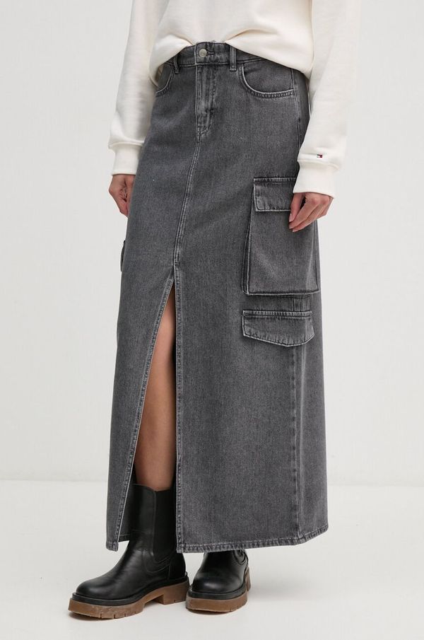 Sisley Suknja Sisley boja: siva, midi, ravna, 4AGWL0025