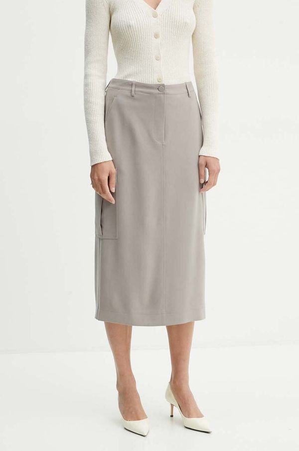 Theory Suknja Theory boja: bež, midi, ravna, O0709302