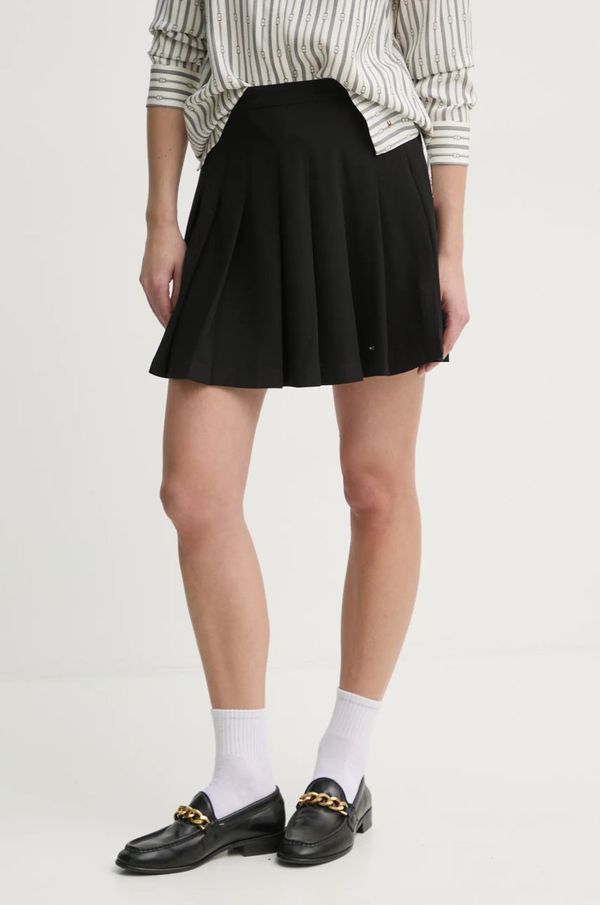 Tommy Hilfiger Suknja Tommy Hilfiger boja: crna, mini, širi se prema dolje, WW0WW43880