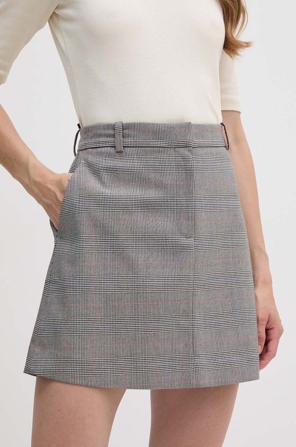 Tommy Hilfiger Suknja Tommy Hilfiger boja: siva, mini, pencil, WW0WW42249