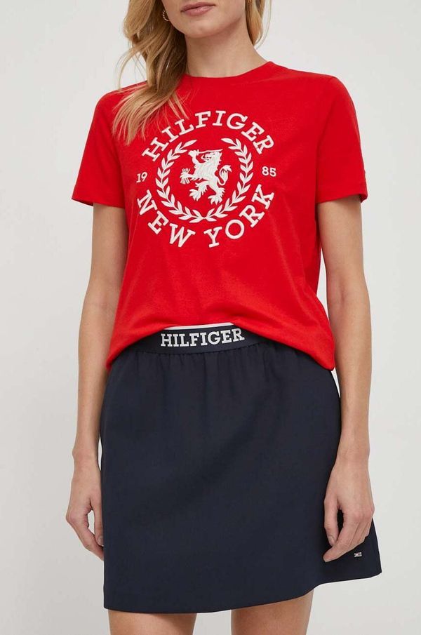Tommy Hilfiger Suknja Tommy Hilfiger boja: tamno plava, mini, ravna