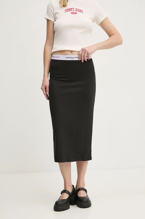 Tommy Jeans Suknja Tommy Jeans boja: crna, midi, pencil, DW0DW19365