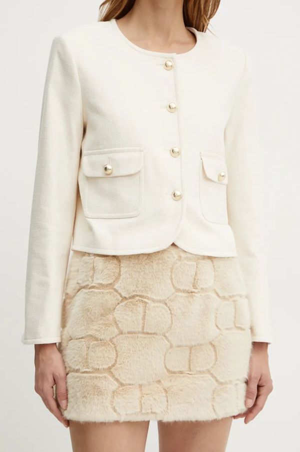 Twinset Suknja Twinset boja: bež, mini, širi se prema dolje, 242TT2032