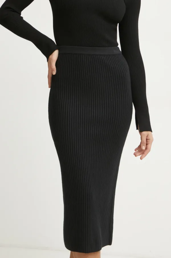 Twinset Suknja Twinset boja: crna, midi, ravna, 242AT3171