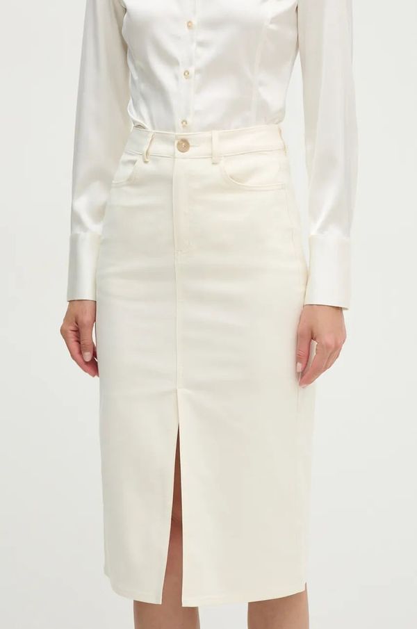 United Colors of Benetton Suknja United Colors of Benetton boja: bež, midi, pencil, 4SQPD003W