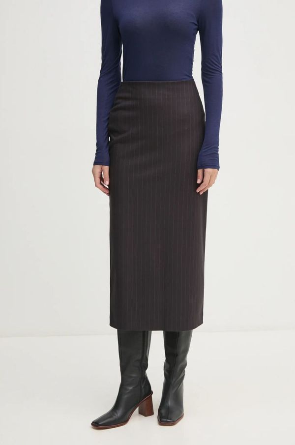 United Colors of Benetton Suknja United Colors of Benetton boja: crna, midi, ravna, 4GEVD004B