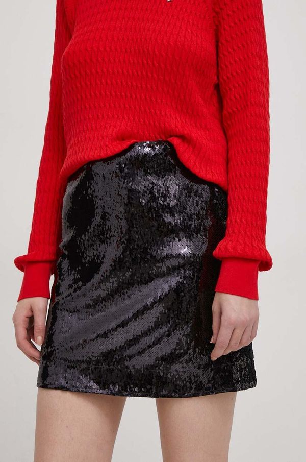 United Colors of Benetton Suknja United Colors of Benetton boja: crna, mini, ravna