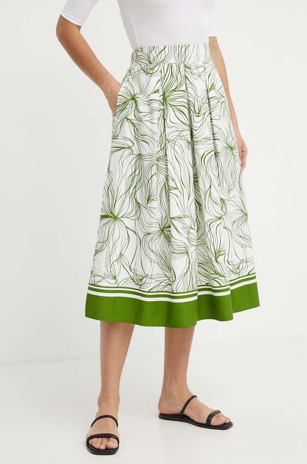 United Colors of Benetton Suknja United Colors of Benetton boja: zelena, midi, širi se prema dolje