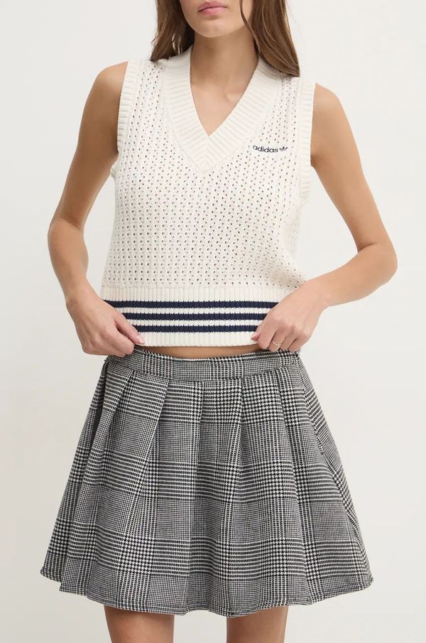 Vans Suknja Vans boja: crna, mini, širi se prema dolje, VN000HWGBLK1