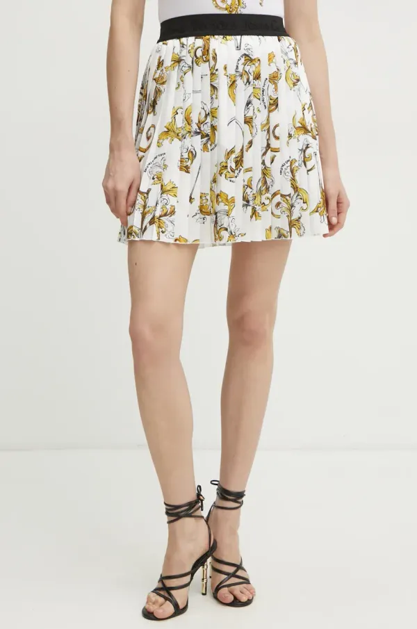 Versace Jeans Couture Suknja Versace Jeans Couture boja: bijela, mini, širi se prema dolje, 78HAE820 NS574