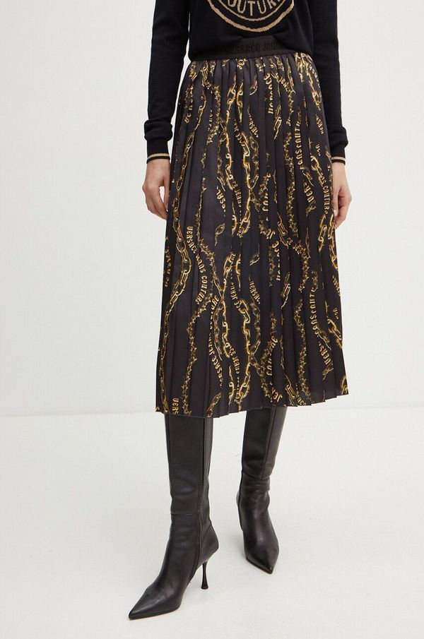 Versace Jeans Couture Suknja Versace Jeans Couture boja: crna, midi, širi se prema dolje, 77HAE8A5 NS525