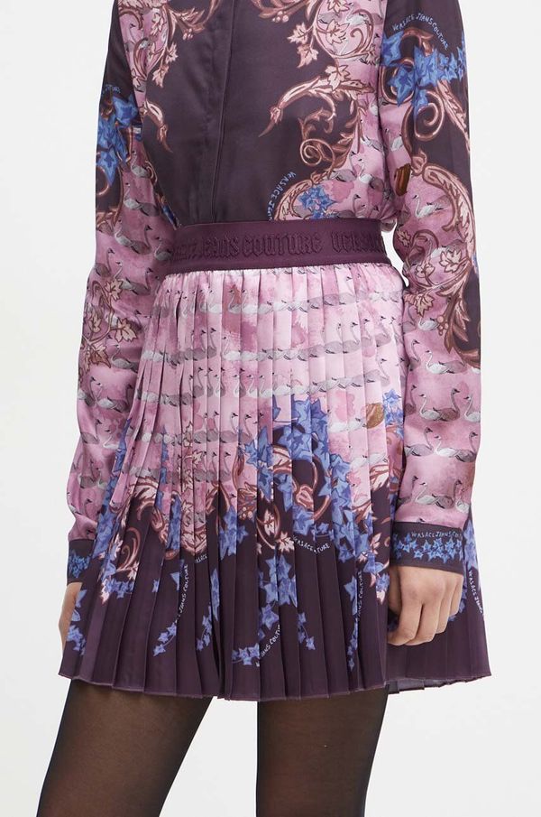 Versace Jeans Couture Suknja Versace Jeans Couture boja: ružičasta, mini, širi se prema dolje, 77HAE8P1 NS533