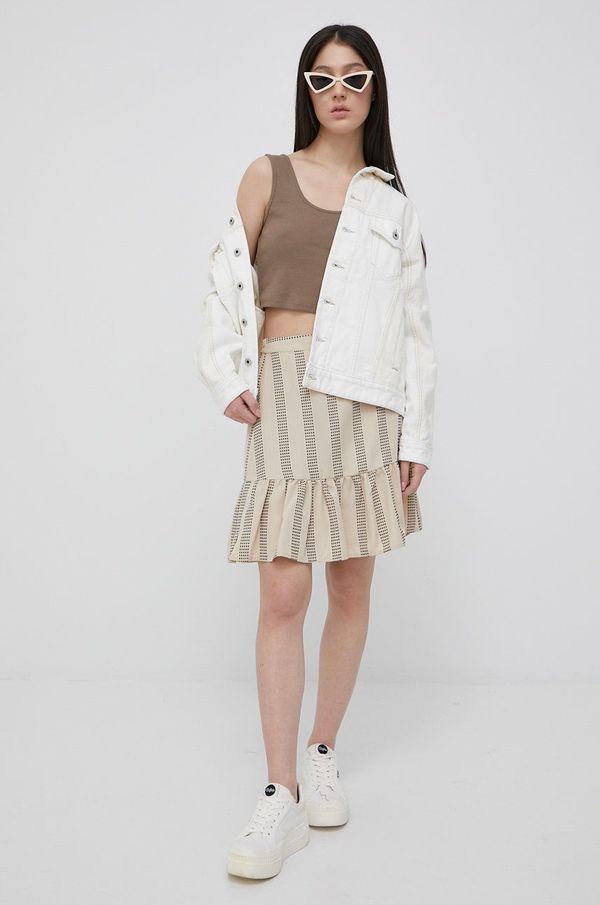 Vila Suknja Vila boja: bež, mini, širi se prema dolje