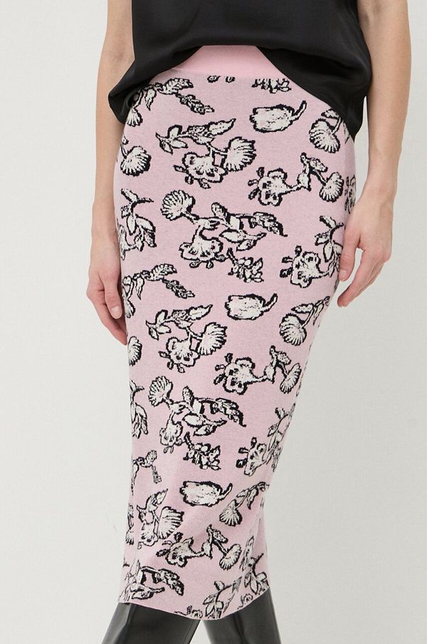 Weekend Max Mara Suknja Weekend Max Mara boja: ružičasta, midi, ravna