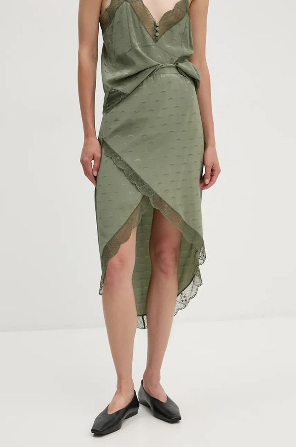 Zadig&Voltaire Suknja ZADIG&VOLTAIRE boja: zelena, midi, ravna, WWSK00396