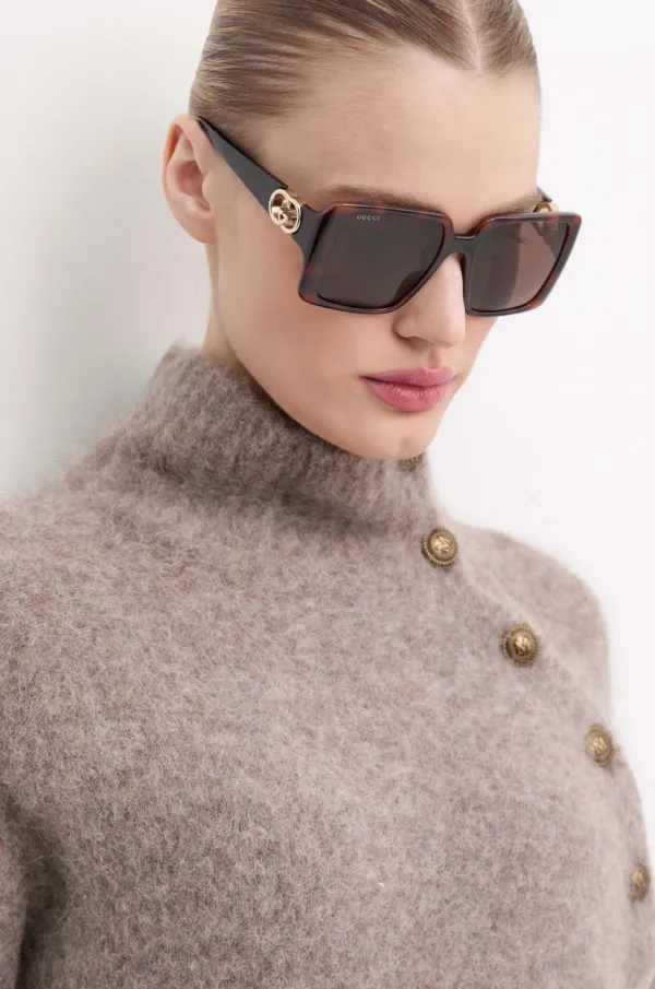 Gucci Sunčane naočale Gucci za žene, boja: smeđa, GG1692S