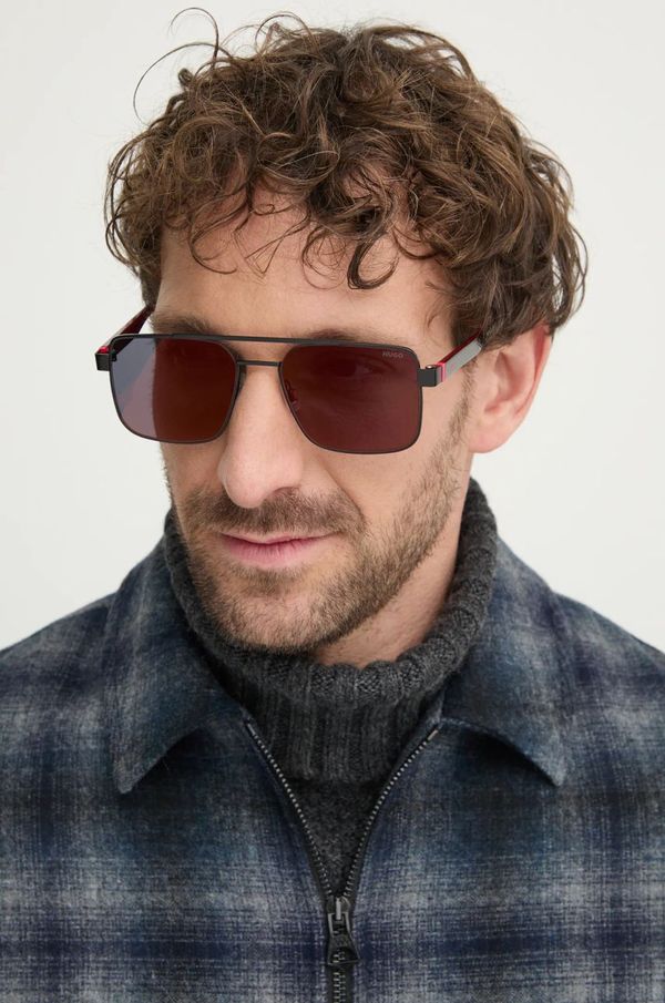 Hugo Sunčane naočale HUGO za muškarce, boja: crna, HG 1313/S