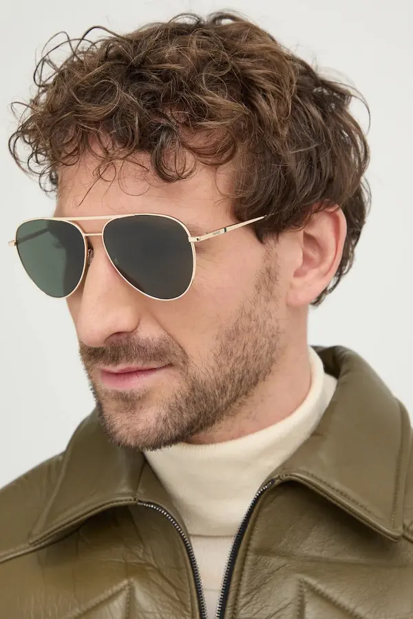 HUGO Sunčane naočale HUGO za muškarce, boja: zlatna, HG 1318/S