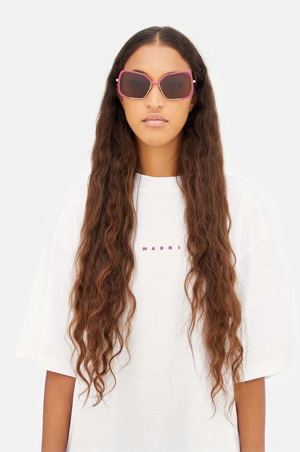 Marni Sunčane naočale Marni za žene, boja: smeđa, EYMRN00058.004.U25