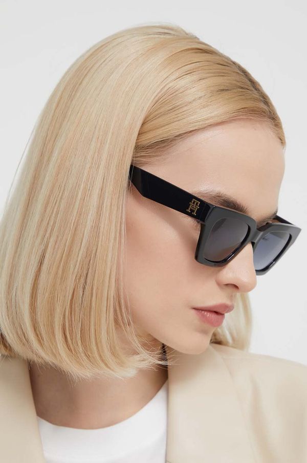 Tommy Hilfiger Sunčane naočale Tommy Hilfiger za žene, boja: crna