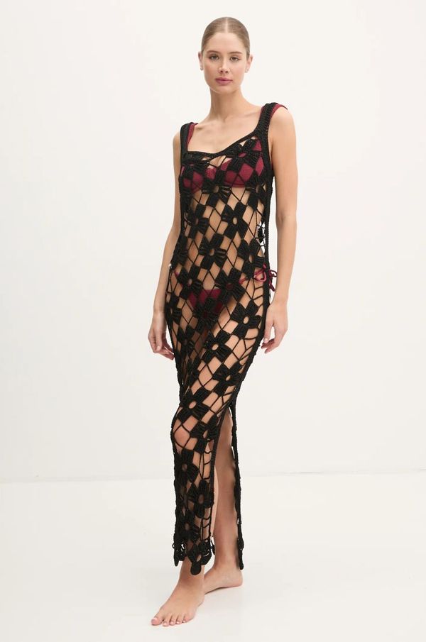 Paramidonna Svilena haljina za plažu PARAMIDONNA boja: crna, CR25MB