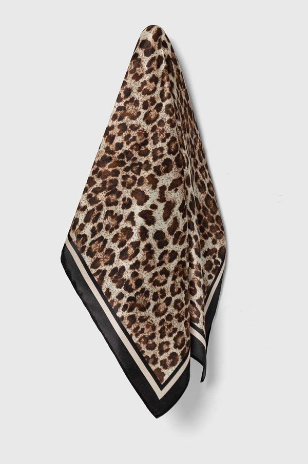 Answear Lab Svilena marama Answear Lab boja: smeđa, s uzorkom