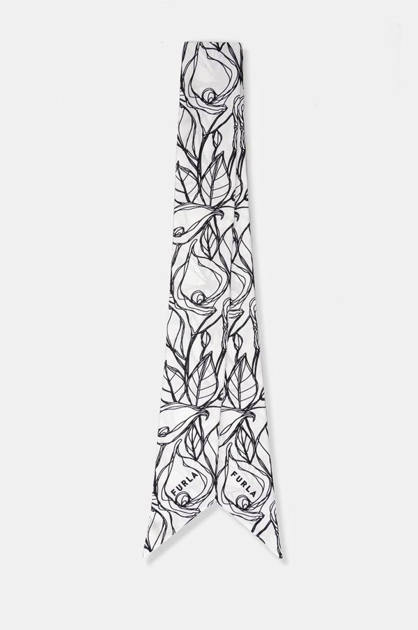 Furla Svilena marama Furla boja: bijela, s uzorkom, WT00022 BX3591 1704S