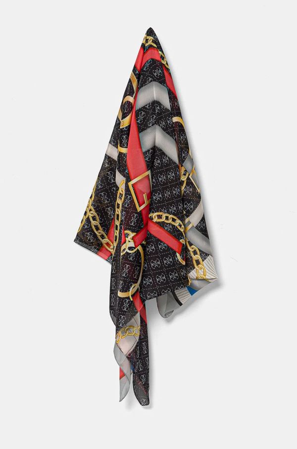 Guess Svilena marama Guess FOULARD boja: crna, s uzorkom, AW5270 SIL12