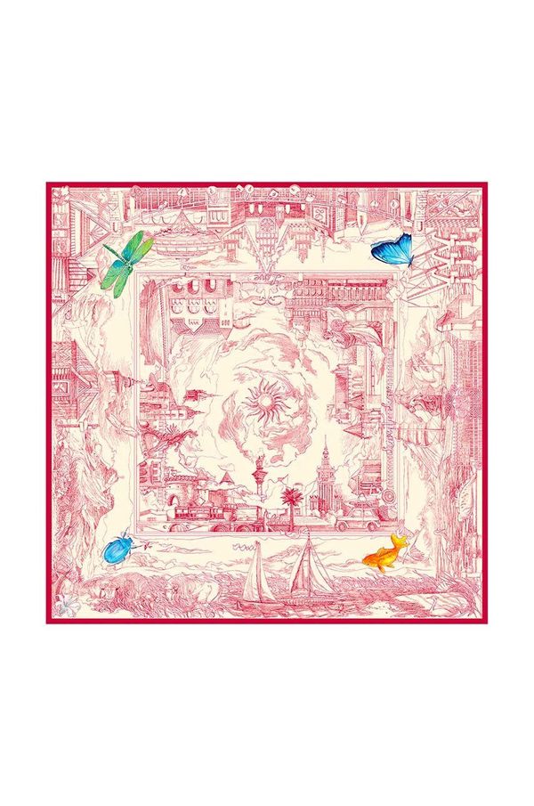 Lilou Svilena marama Lilou boja: crvena, s uzorkom