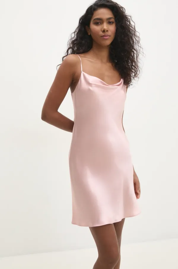 Answear Lab Svilena spavaćica Answear Lab boja: ružičasta, satenska