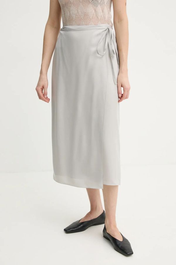 Theory Svilena suknja Theory boja: siva, midi, širi se prema dolje, O1102303