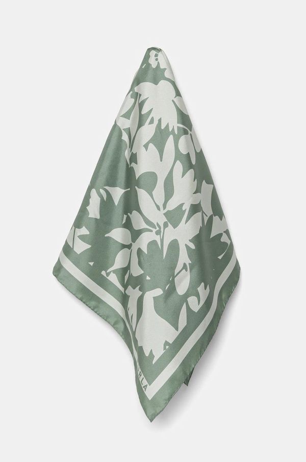 Furla Svileni rubac Furla boja: zelena, s uzorkom, WT00021 BX3592 3658S